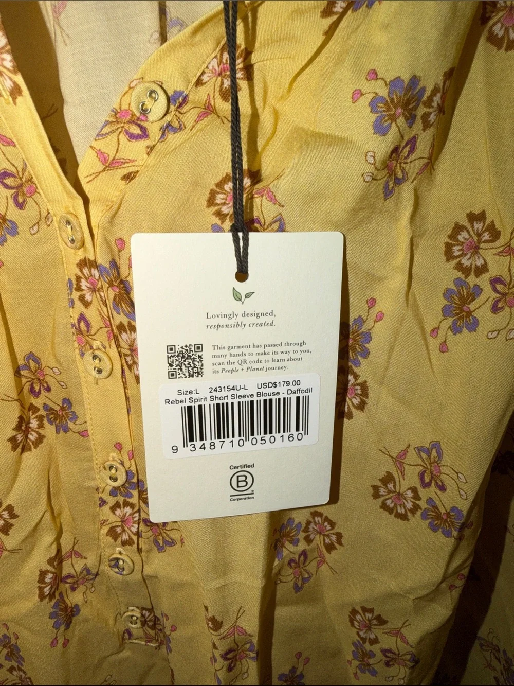 Spell Rebel Spirit Blouse In Daffodil - Picture 3 of 4